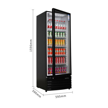 澳柯玛（AUCMA）267升立式单门冷藏冰箱商用展示柜 超市饮料啤酒保鲜冷柜 冷饮茶叶陈列冰柜 SC-267NE