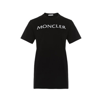 moncler盟可睐/蒙口 女士黑色棉质圆领短袖t恤 8051250 829ea 999 l码