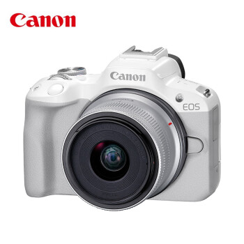 佳能（Canon）EOS R50 小型便携微单数码相机 RF-S18-45mm 镜头套机 4K视频 白色（含128G卡+包+备电+滤镜）