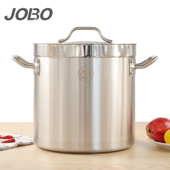 巨博(JOBO) 商用不锈钢桶复合底汤桶汤锅40cm带盖子 桶身加厚 装水约100斤