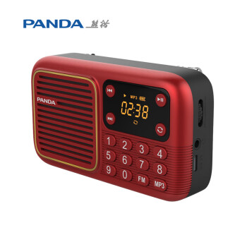 熊猫（PANDA）S1老人收音机戏曲音乐播放器便携式随身听小音箱充电插卡（红）