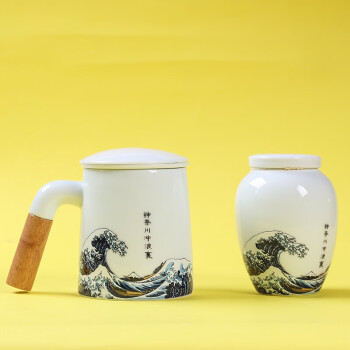 知者覚器 海浪-个人杯 带茶叶罐