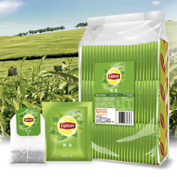 立顿绿茶甄选80包商用装A80 绿茶包新鲜香醇绿茶茶叶袋泡茶 160g