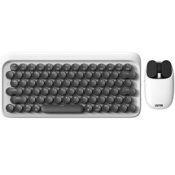 Lofree洛斐 机械键盘DOT无线光电圆点蓝牙机械键盘鼠标DIY办公 白色键鼠套装