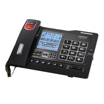 中诺（CHINO-E）G025 自动录音固定电话机有线座式家庭家用办公室坐机留言座机 雅士黑（配4G内存卡）单台