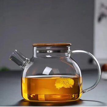 艾博菲 水壶玻璃茶壶茶具 居家凉水壶 滤网茶水分离 1.8L