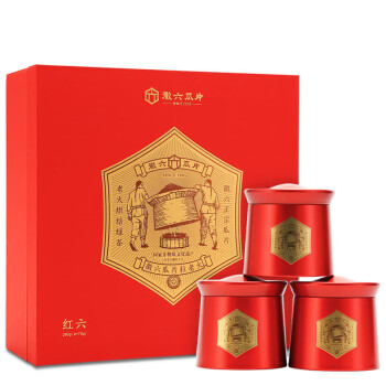徽六 六安瓜片 潜香系列 60g*4罐 红六礼盒装 绿茶一等雨前茶叶