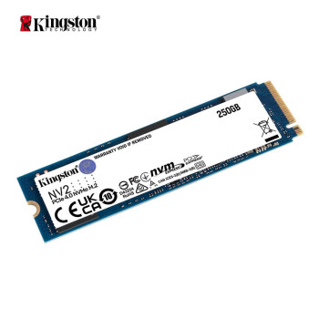 金士顿（Kingston）SSD固态硬盘250G NV2 PCIe 4.0(性能升级) 台式机笔记本M.2固态(NVMe协议)