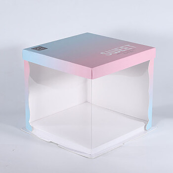 畅宝森 生日蛋糕盒12寸双层（5套）半透明渐变 2件起购JR1