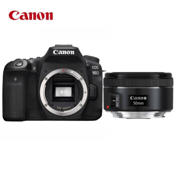 佳能（Canon）EOS 90D 单反相机 4K视频（EF 50mm f/1.8 STM 单反镜头）128G卡+相机包+备电套装