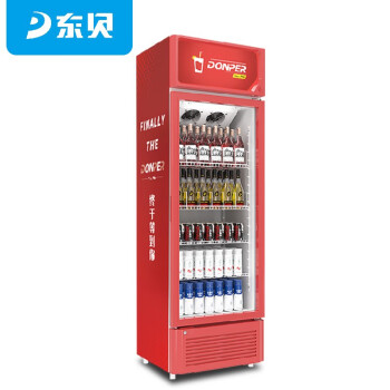 东贝（Donper）风冷冷藏展示柜大容积商用立式单门陈列柜冷柜保鲜柜玻璃门冰箱超市便利店饮料柜HL-LC290z