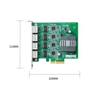 控端（adipcom） intel I210芯片PCI-E X4千兆四口服务器网卡机器视觉工业相机网络适配器KD-149A