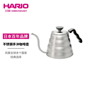 HARIO日本进口手冲壶不锈钢咖啡壶手冲咖啡壶自营1200ML