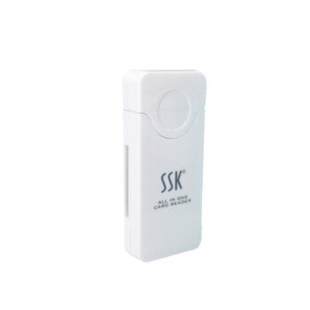 SSK飚王 SCRM053 多合一读卡器 闪灵读SD/MS相机卡TF 卡 读卡器 白色 2个/组