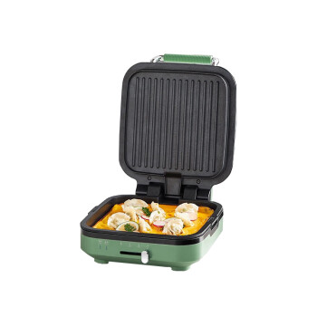 摩飞电器 电饼铛家用早餐机小型多功能煎烤锅轻食面包吐司压烤机华夫饼机 MR8600清新绿