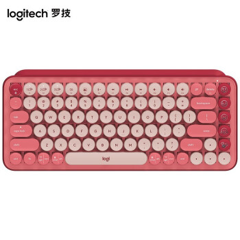 罗技（Logitech）POP KEYS无线蓝牙机械键盘 办公键盘 女生键盘 泡泡TTC茶轴-电幻粉（单键盘）