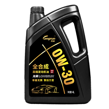 龙润润滑油高端全合成汽油机油润滑油 0W-30 SP级 4L 汽车保养