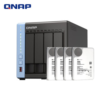 威联通（QNAP）TS-464C 宇宙魔方 四核心处理器网络存储服务器内置双M.2插槽NAS（含企业盘18T*4）