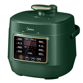 美的（Midea）轻享系列 复古智能电压力锅2.5L家用多功能不粘内胆高压快煮智能预约小高压锅S340 (1-3人食用)