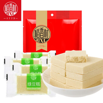 稻香村 老式传统糕点 休闲零食 茶点 绿豆糕500g（约26包）*1袋