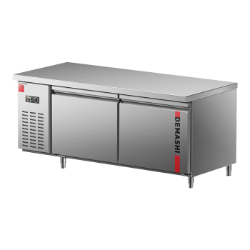 德玛仕（DEMASHI）1.8米冷藏工作台冰柜保鲜操作台冰柜卧式水吧台厨房商用冰箱 升级款（1.8*0.8*0.8全冷藏）