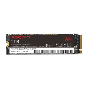 阿斯加特（Asgard）1TB SSD固态硬盘 M.2接口(NVMe协议) PCIe 3.0 AN3.0 读速高达3200MB/s