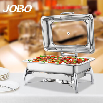 巨博（JOBO）自助餐炉保温炉电加热9升 保温台保温炉 304不锈钢单格食物盆