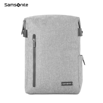 新秀丽（Samsonite）休闲男士双肩背包商务风电脑背包大容量旅行背包 灰色 TR1*18008