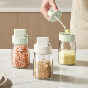 咚西 厨房家用盐罐调味瓶 密封玻璃调料瓶 10个起售