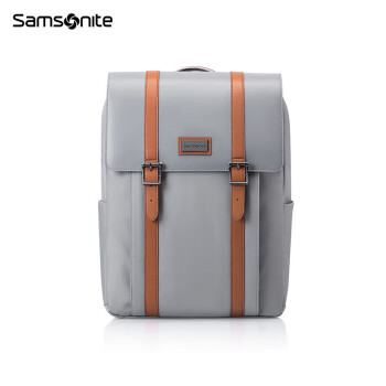 新秀丽（Samsonite）双肩背包男女电脑包16英寸韩版学生书包男潮流旅行包 TQ5 灰色