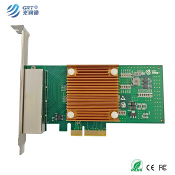 光润通 F904T-V3.0 PCIE千兆四电口网卡 台式机服务器光网卡  i350AM4芯片 RJ45接口*4