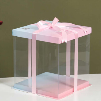畅宝森 6寸双层透明生日蛋糕盒（5套） 烘焙包装 2件起购多款可选JR1