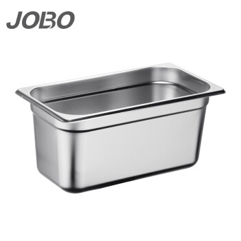 巨博（JOBO）美式防挤份数盆1/3不锈钢盆份数盒打菜盆150mm自助餐盆不含盖子