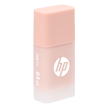 惠普（HP）64GB USB3.2gen 1 U盘 x768 暖心粉橘 高速商务可爱创意优盘 学生u盘