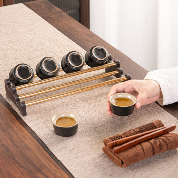 原和茶杯架子茶具茶器收纳架茶桌紫砂壶摆放架桌面上博古架小型置物架