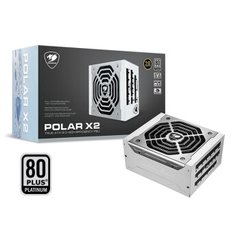 骨伽 POLAR X2 1200W 白金牌全模组电源 ATX3.0/原生PCIe5.0/全日系电容/智能温控风扇