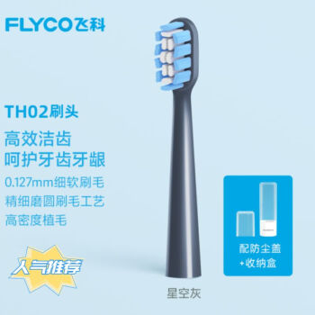 飞科（FLYCO）电动牙刷TH02替换刷头杜邦刷毛原装软毛护龈 适用FT7108