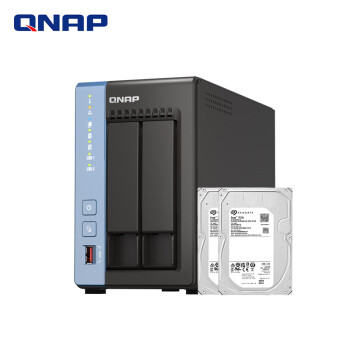威联通（QNAP）TS-264C 宇宙魔方 2盘位 四核心处理器网络存储服务器内置双 M.2 插槽NAS（含硬盘10T*2）