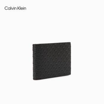 Calvin KleinJeans【父亲节礼物】男士商务浮雕压纹ck短款票夹钱包HP1562