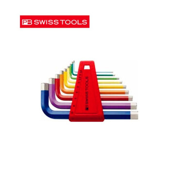 PB SWISSTOOLS瑞士 PB SWISS TOOLS 彩虹系列 彩色套装内六角扳手 六角匙 PB 210.H-10 RB 公制