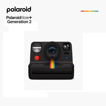 Polaroid 宝丽来 拍立得相机 Now+Gen2一次成像复古相机 生日礼物 黑色（含白框相纸*2+黑白相纸*1）