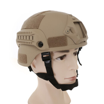 战术头盔户外运动头盔军迷作战cs游戏骑行多功能头盔幻驹沙色哑光涂层
