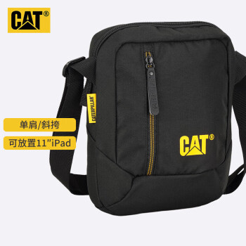 CAT卡特单肩包户外斜跨10英寸iPad平板包轻记者包潮户外男女黑 83614
