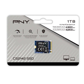 必恩威(PNY) CS2142系列 1TB SSD固态硬盘  NVMe M.2接口 PCIe 4.0 x 4 扩容适配SteamDeck掌机笔记本 