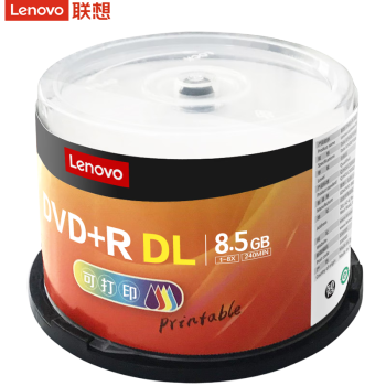 联想 空白光盘 DVD-R刻录光盘 DVD R车载数据16X 4.7G DVD+R DL8.5G 50片桶装