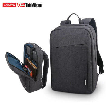 Lenovo 联想原装B210时尚双肩包 笔记本电脑 背包男女商务休闲简约旅行包多功能 灰色（兼容14-15.6英寸）