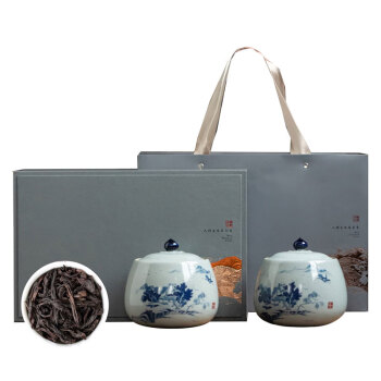 伢茶婆大红袍茶叶新茶一级武夷岩茶乌龙茶50g*2礼盒罐装