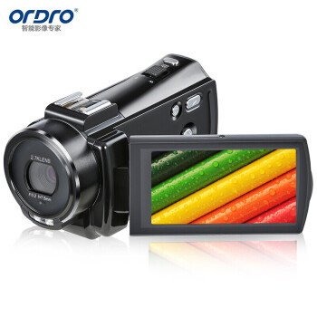 欧达（ORDRO）HDV-V17 2.7K摄像机 高清家用录像机 IR红外夜视DV数码 小巧便携摄录一体摄影机（含64G卡）