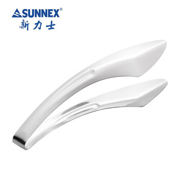 SUNNEX 不锈钢食物夹酒店餐具自助餐具食品夹子无牙弧形MBT201