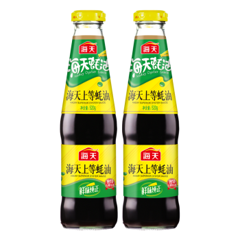 海天蚝油上等蚝油 0脂肪凉拌炒菜火锅烧烤调料 520g*2瓶 中华老字号